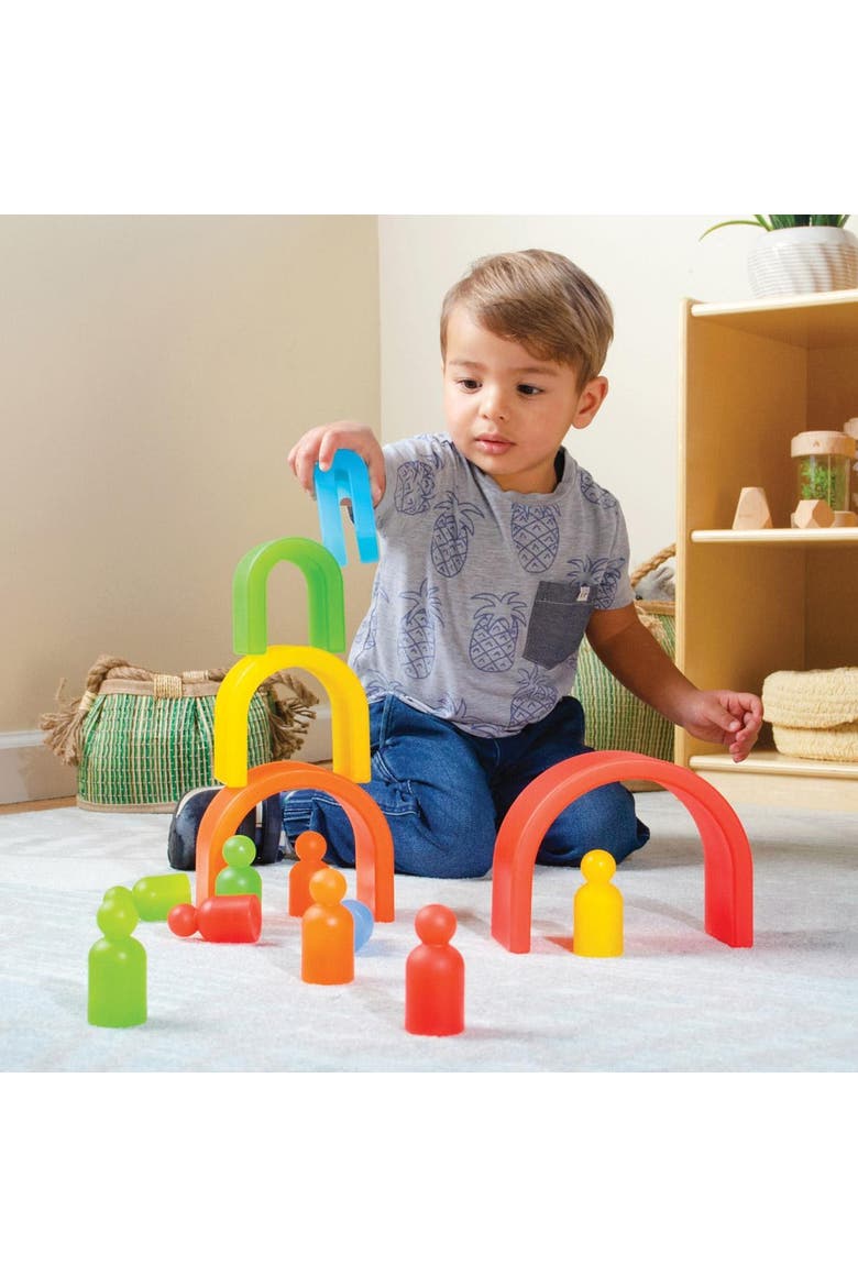 Discovery Stackers - Rainbow Tall Arch - 5 Pieces, Alternate, color, Rainbow