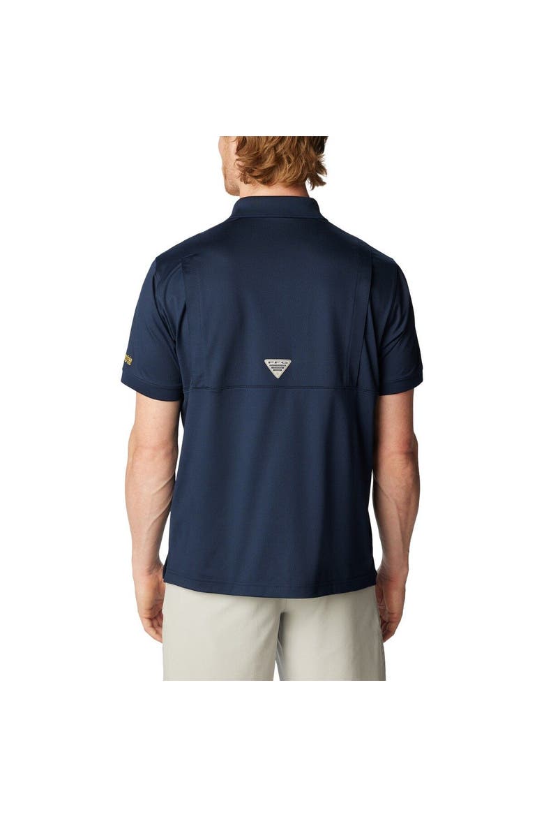 Men's Columbia Navy Michigan Wolverines PFG Tamiami Omni-Shade Polo, Alternate, color, Navy