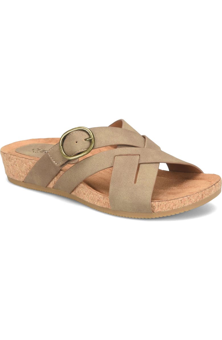 EUROSOFT Grainger Wedge Sandal, Main, color, Stone