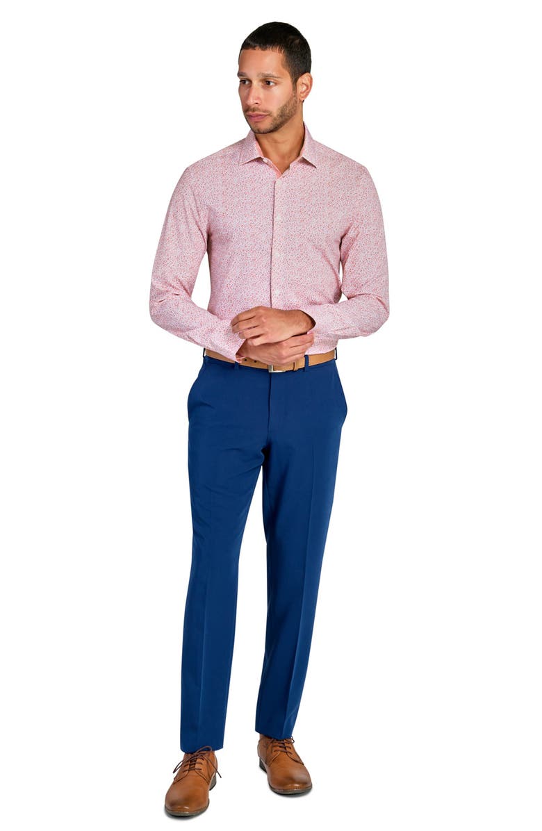 W.R.K Slim Fit Ditsy Floral Performance Dress Shirt, Alternate, color, 