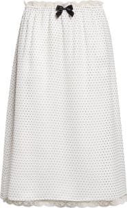 Tanner Fletcher Gender Inclusive Celerie Polka Dot Silk Slip Skirt
