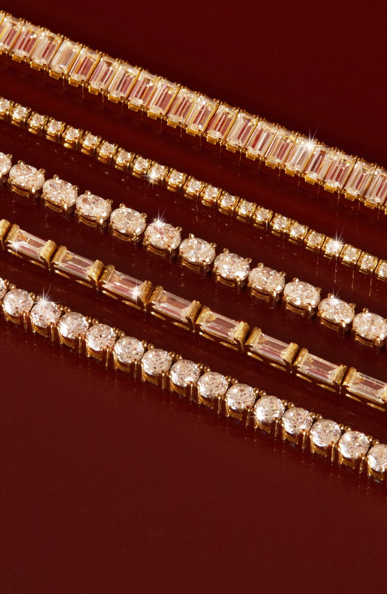 Aurate New York Lab Grown White Sapphire Tennis Necklace, Alternate, color, 