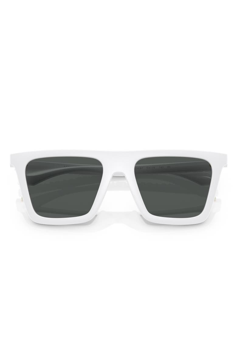 Versace 53mm Rectangular Sunglasses, Alternate, color, White