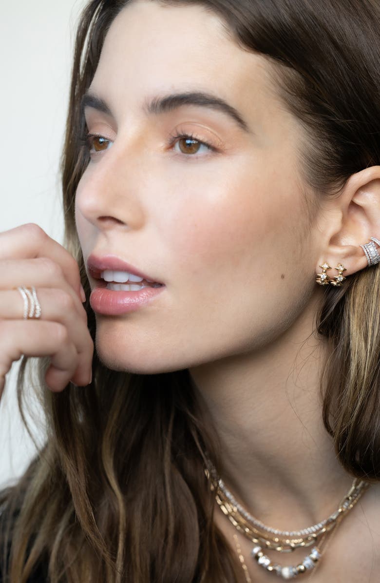 Adina Reyter London Large Diamond Spike Hoop Earrings, Alternate, color,