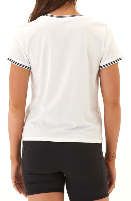 Threads 4 Thought Jordana Tipped Comfort Jersey T-shirt In White