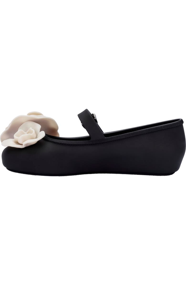 Mini Melissa Kids' Soft Ballerina Mary Jane Flat, Alternate, color, Black