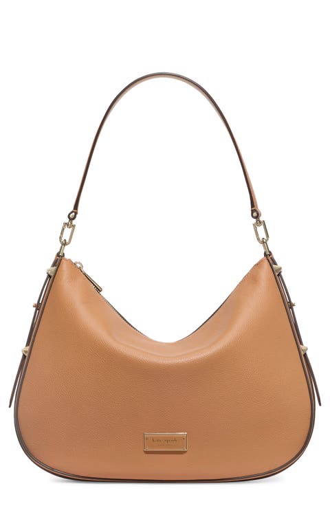 large liv pebble leather hobo bag
