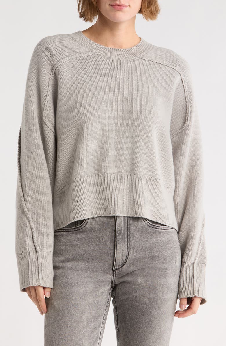 rag & bone Lysa Crewneck Sweater, Main, color, Natural Grey