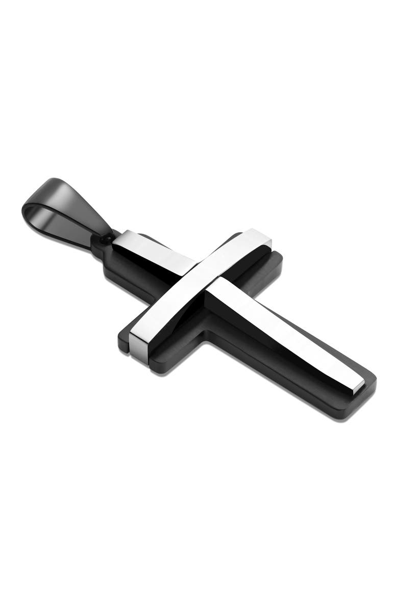 Men's Cross Pendant Necklace, Alternate, color, SILVER