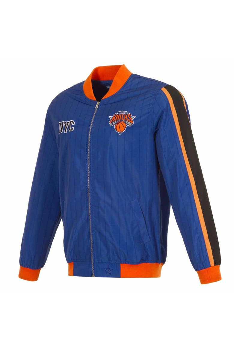 Men's JH Design Royal New York Knicks 2023/24 City Edition Full-Zip Bomber Jacket, Alternate, color, Royal