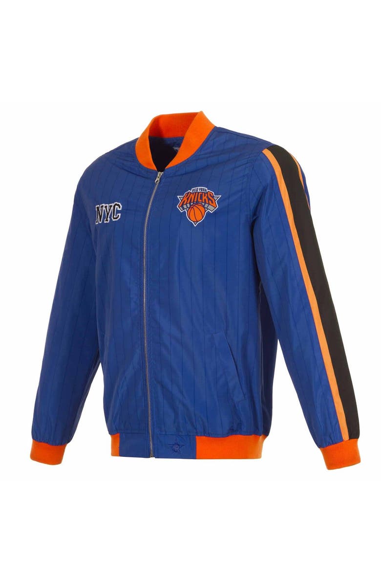 JH DESIGN Men's JH Design Royal New York Knicks 2023/24 City Edition Full-Zip Bomber Jacket, Alternate, color,