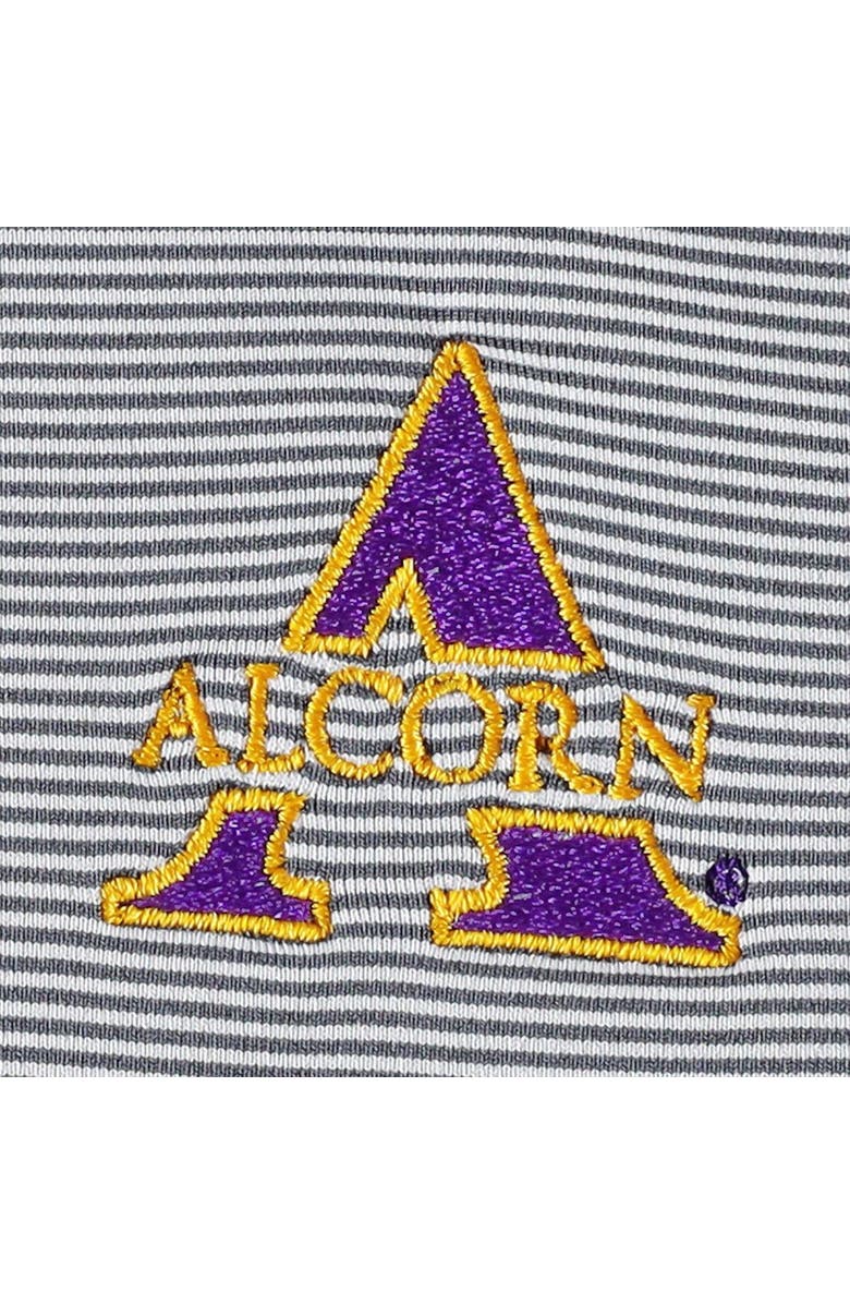 Peter Millar Men's Peter Millar Gray Alcorn State Braves Jubilee Striped Performance Jersey Polo, Alternate, color, Gray