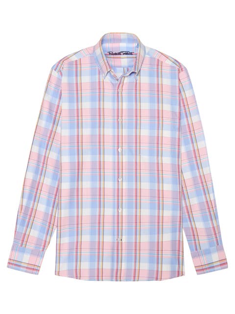 Harrison Button Down Multicolor Plaid Oxford Shirt