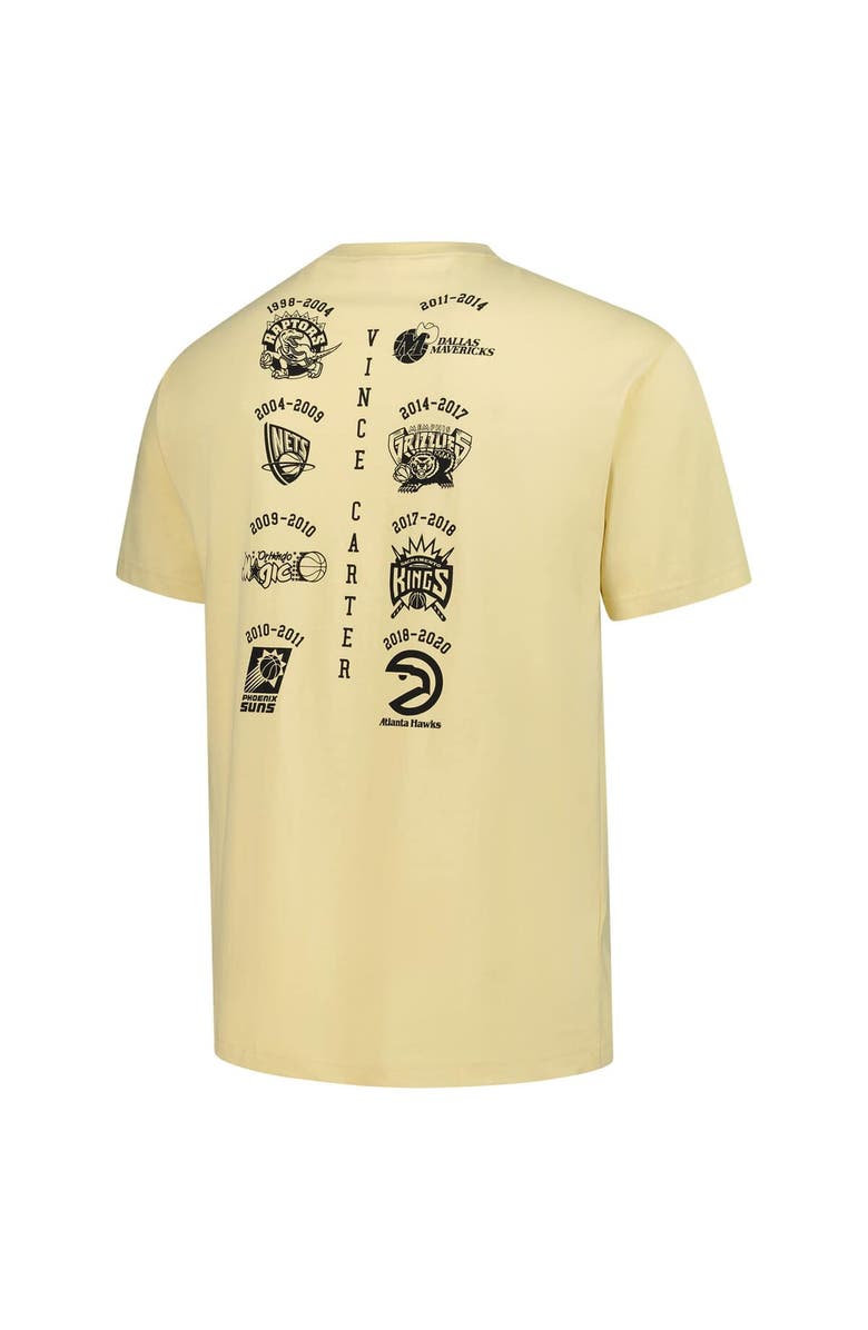 Mitchell & Ness Men's Mitchell & Ness Vince Carter Cream Toronto Raptors Premium T-Shirt, Alternate, color, Cream