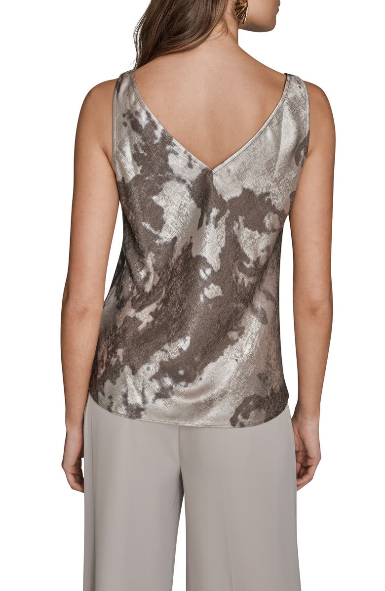 Donna Karan New York Twist Shoulder Metallic Camisole, Alternate, color, Dark Vapor Multi