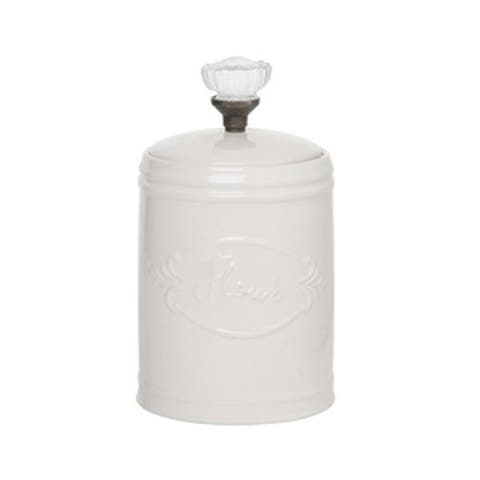 White Dolomite Flour Canister