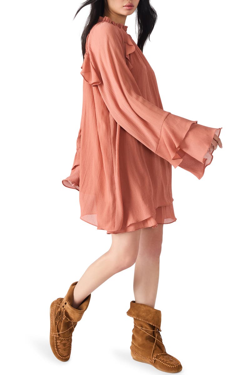 Steve Madden Sofina Long Sleeve Shift Dress, Alternate, color, Copper