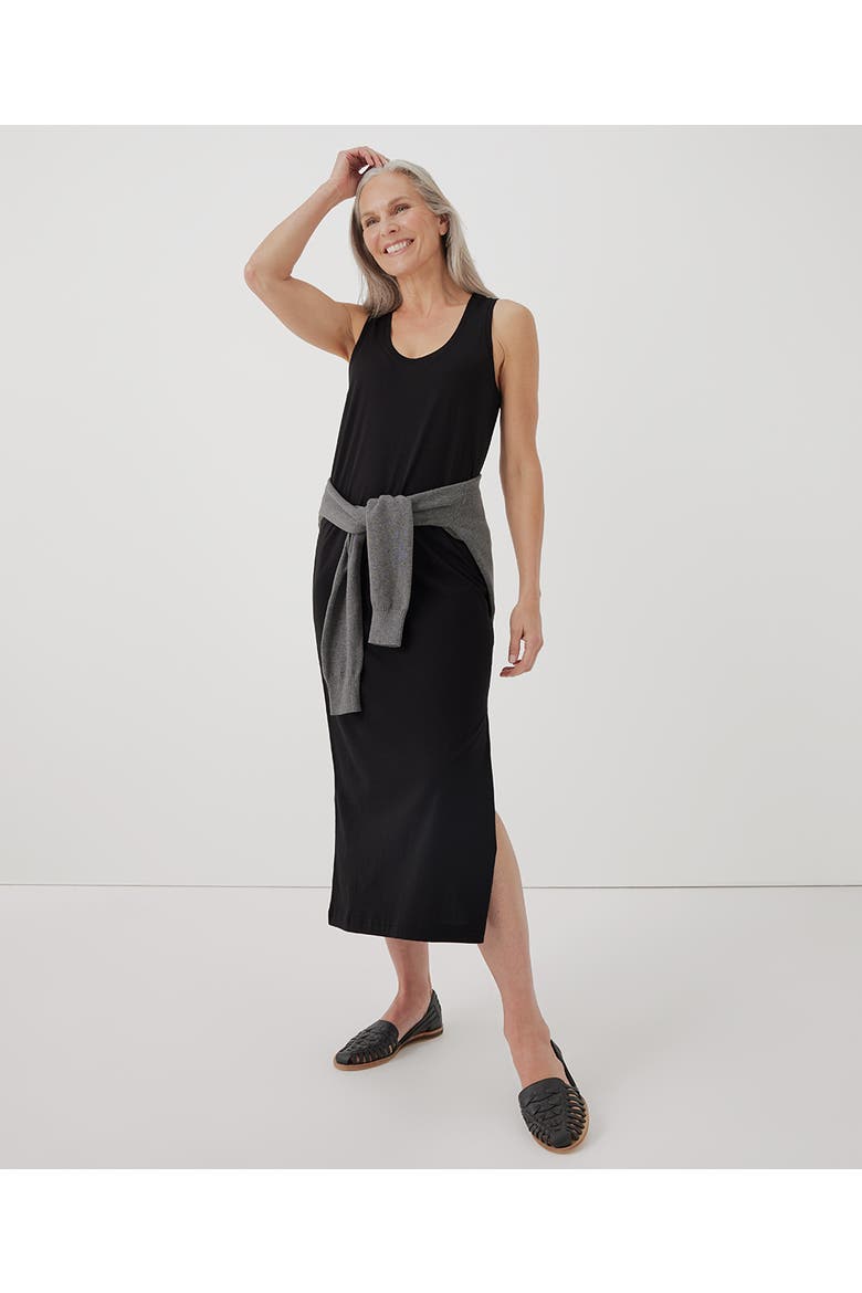 midi tank tshirt dress Midi Length T-Shirt Dress L/XL / Maroon w/ Black
