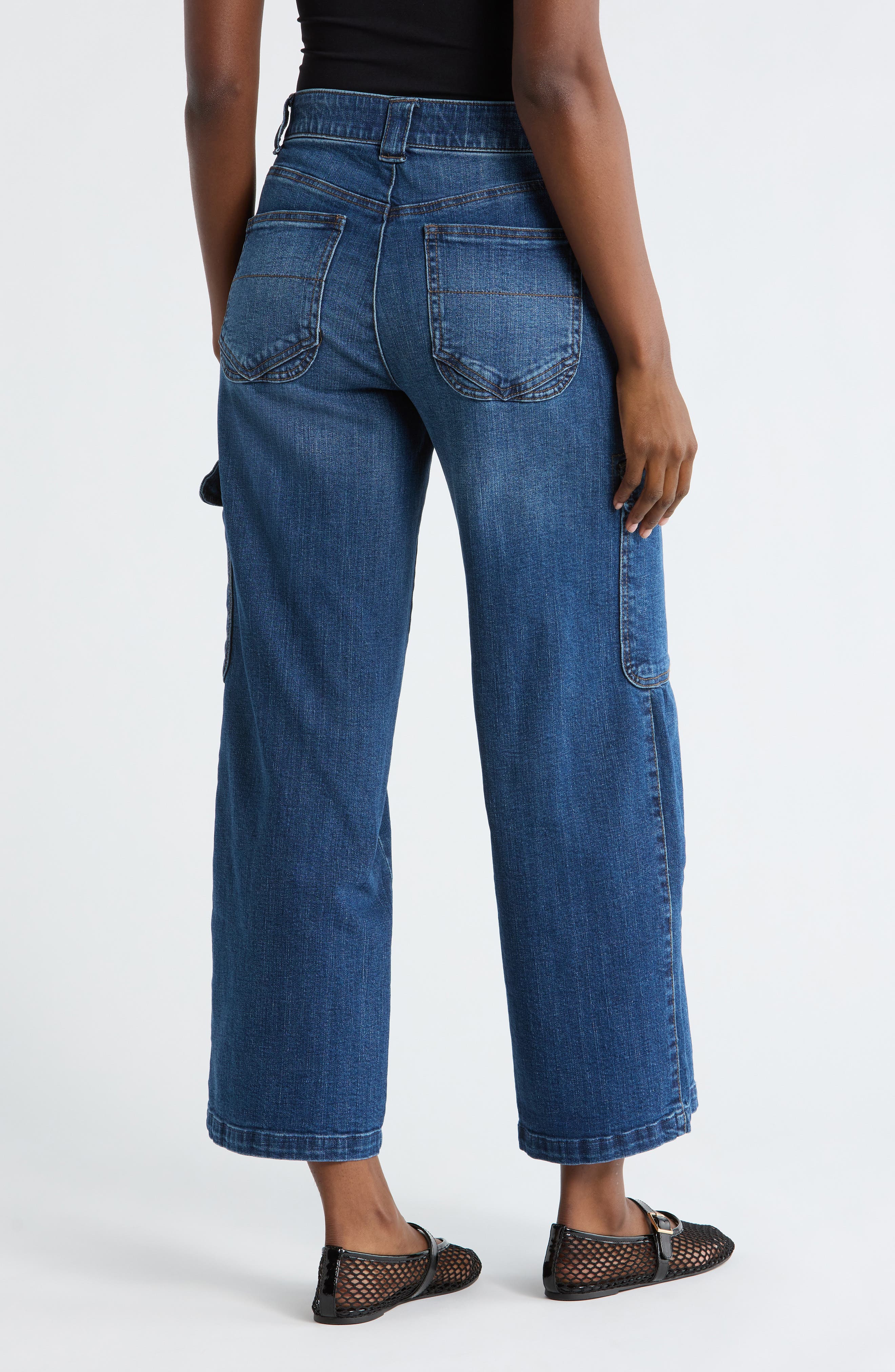 Wide Leg Cargo Jeans - image 2