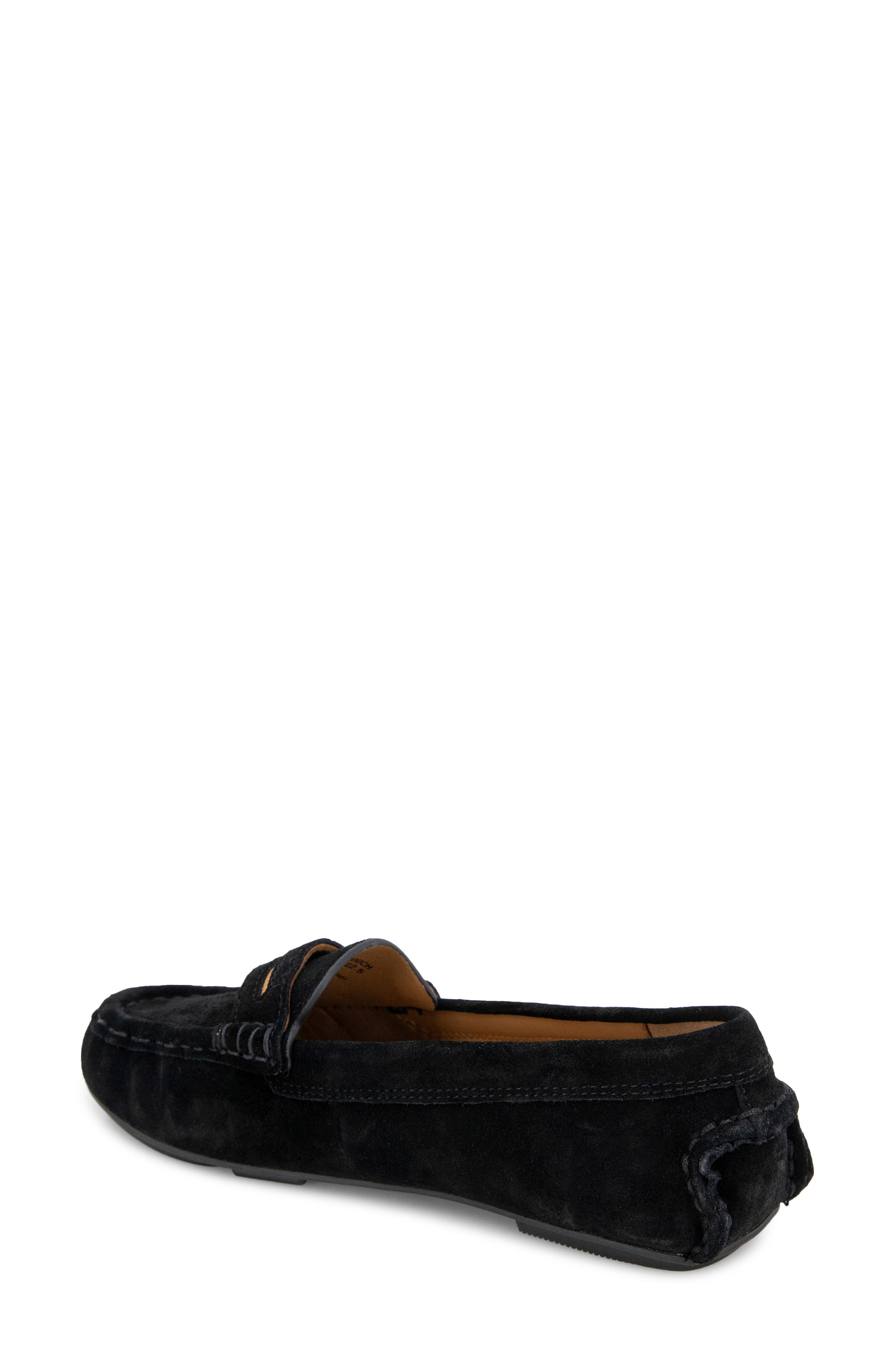 Gentle Souls Madison Moc Toe Penny Loafer, Alternate, color, Black Suede