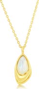 SIMONA Mother-of-Pearl Geometric Pendant Necklace