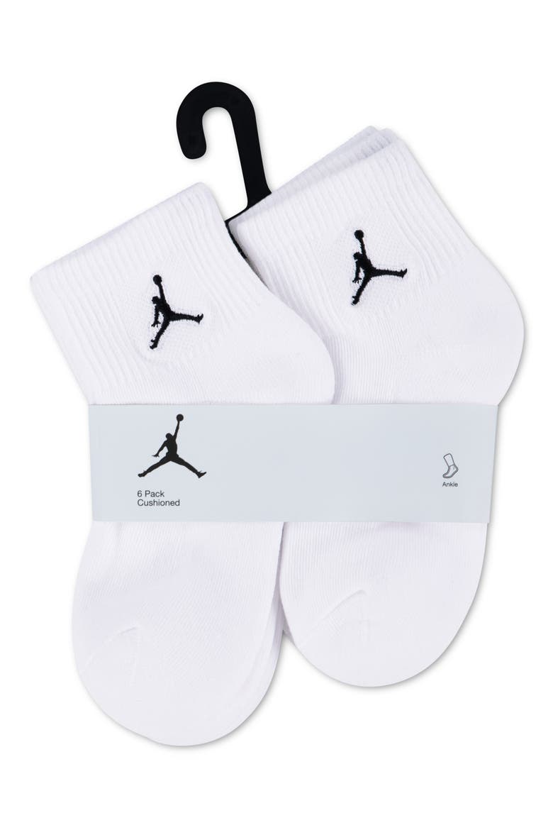 Kids' Assorted 6-Pack Everyday Essentials Ankle Socks, Alternate, color, WHITE