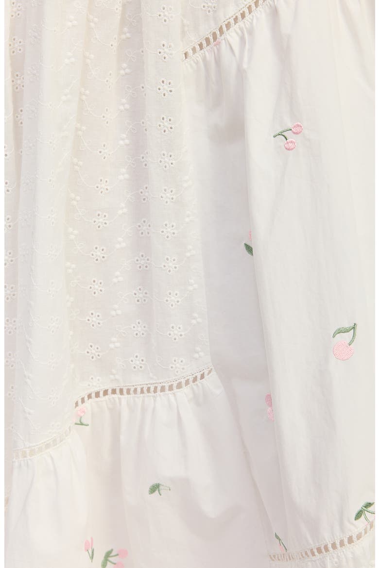 Cherie Poplin Midi Skirt, Alternate, color, WHITE PINK GREEN