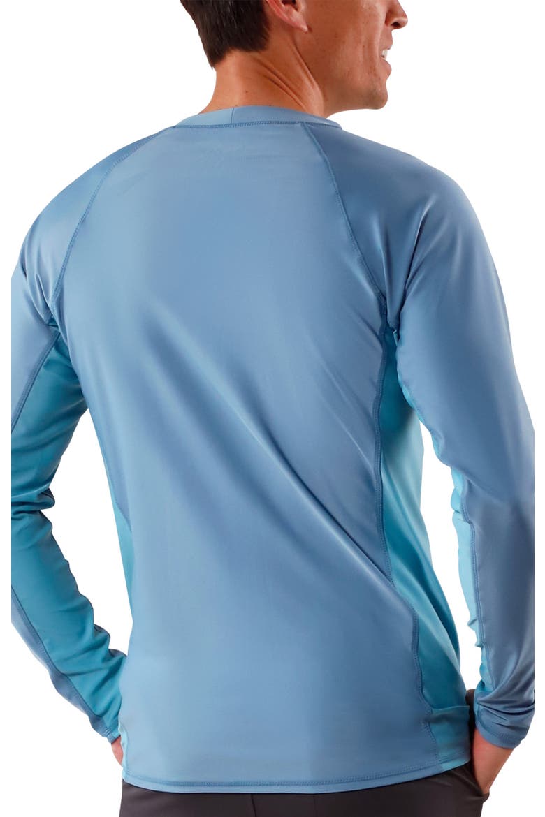 Long Sleeve Crew Sun & Swim Shirt, Alternate, color, Baltic/Lagoon