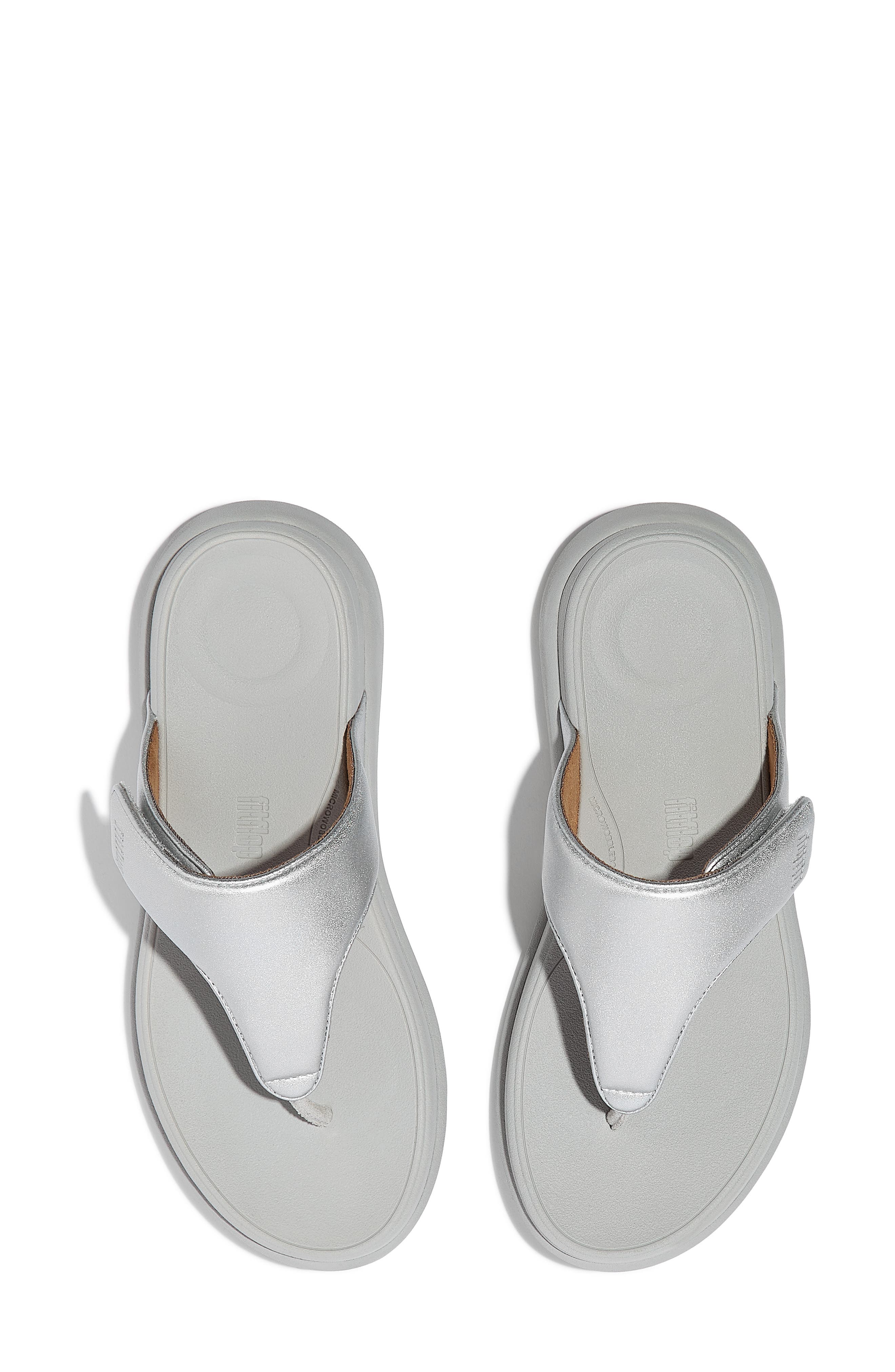 F-Mode Go Adjustable Platform Flip Flop, Alternate, color, SILVER