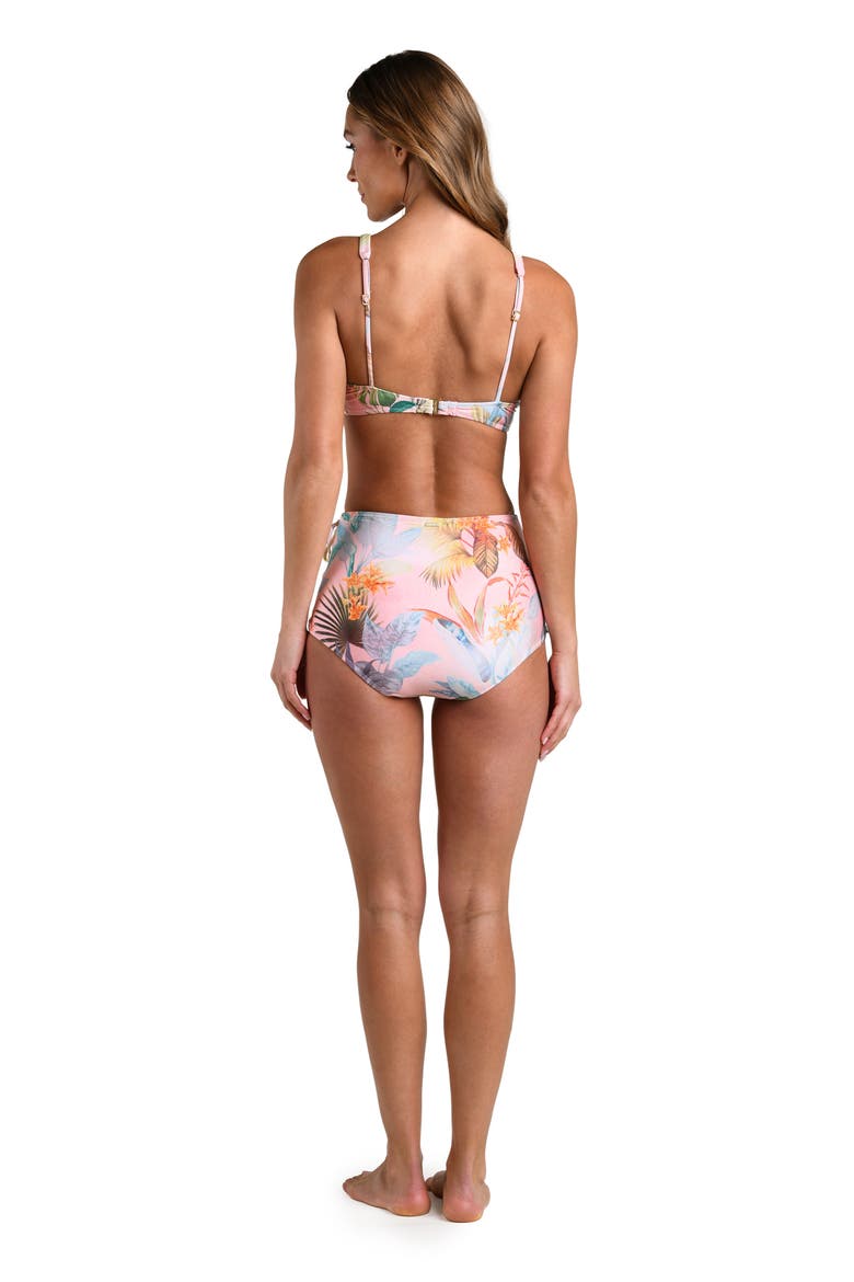 Lexie Colorful Palm Bikini Top, Alternate, color, PINK MULTI