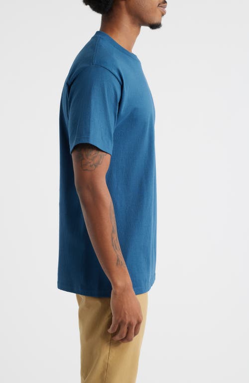 Brixton Linwood Cotton Logo Graphic T-shirt In Blue