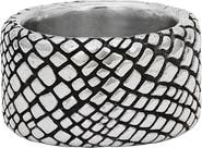 John Varvatos Men's Snakeskin Texture Band Ring