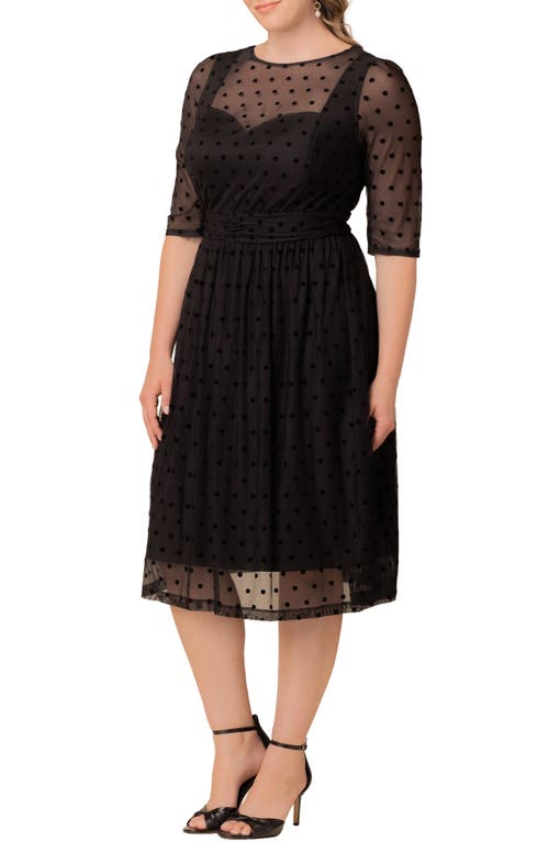 Kiyonna Vita Cocktail Dress In Black