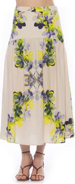 Alexia Admor Michel High Waist Shirred Midi Skirt