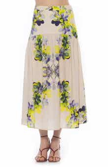 Alexia Admor Michel High Waist Shirred Midi Skirt