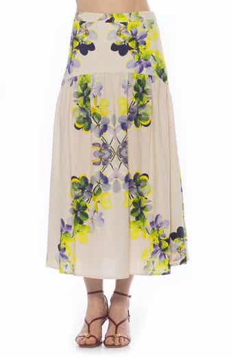 Alexia Admor Michel High Waist Shirred Midi Skirt