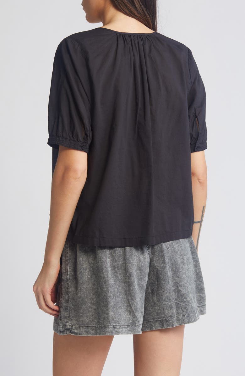 Treasure & Bond Tie Neck Cotton Top, Alternate, color, 