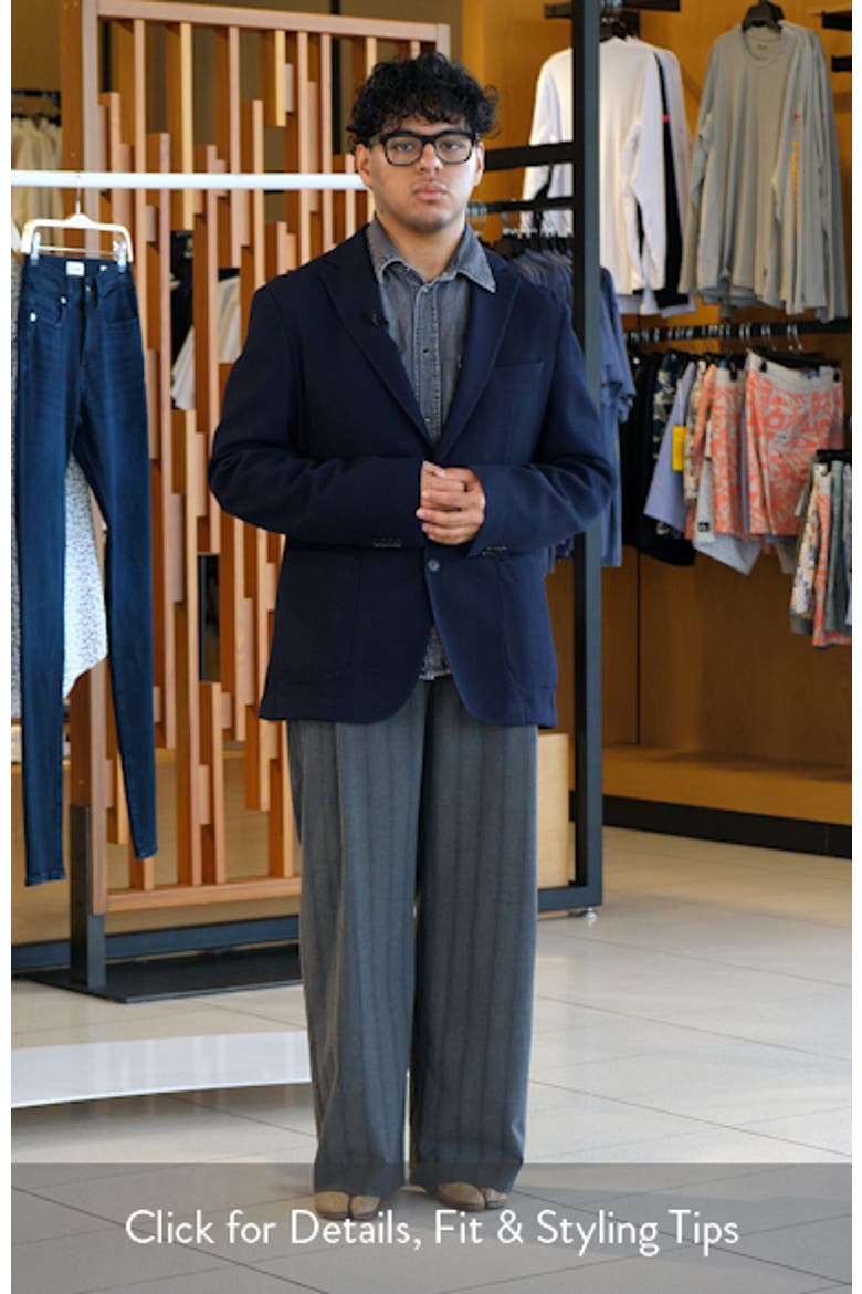 Hanry Slim Fit Navy Stretch Wool & Cotton Sport Coat video