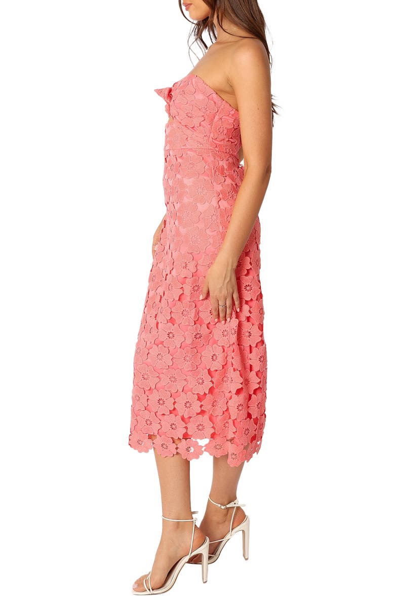 Petal & Pup Tyler Lace Strapless Maxi Dress, Alternate, color, Watermelon