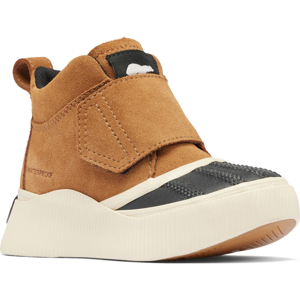 Sorel Kid's Out N About Waterproof Suede Boots, Toddlers/kids In Taffy/black