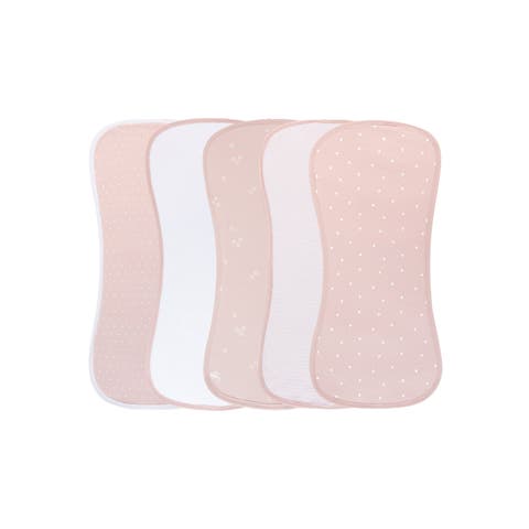 Baby Burp Cloths Reversible 5 Piece Set