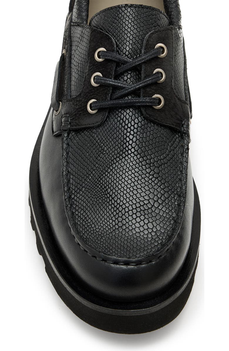 AllSaints Skiff Boat Shoe, Alternate, color, Black