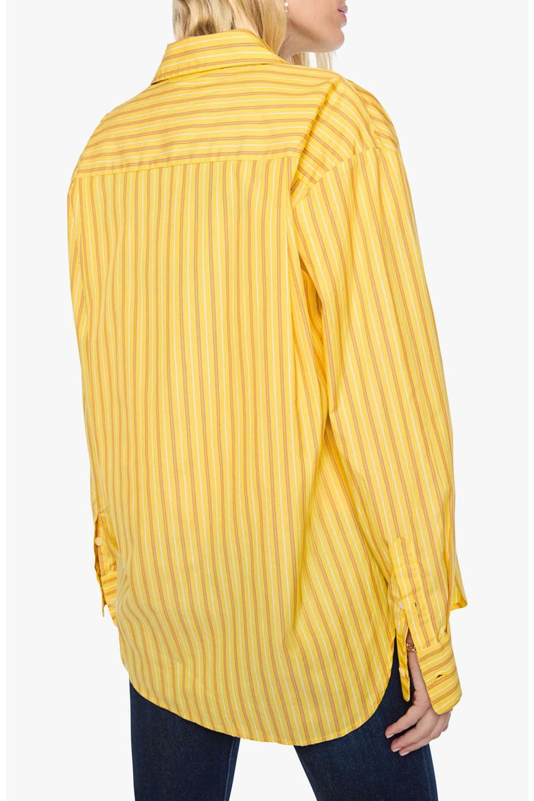 The Roomie Frenchie Oversized Striped Cotton Shirt, Alternate, color, YELLOW STRIPE
