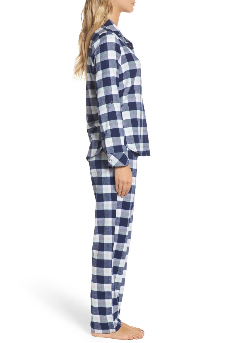 Flannel Girlfriend Pajamas, Alternate, color, NAVY MEDIEVAL SHERLOCK PLAID