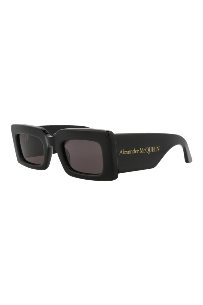 50mm Rectangular Sunglasses, Alternate, color, BLACK BLACK GREY