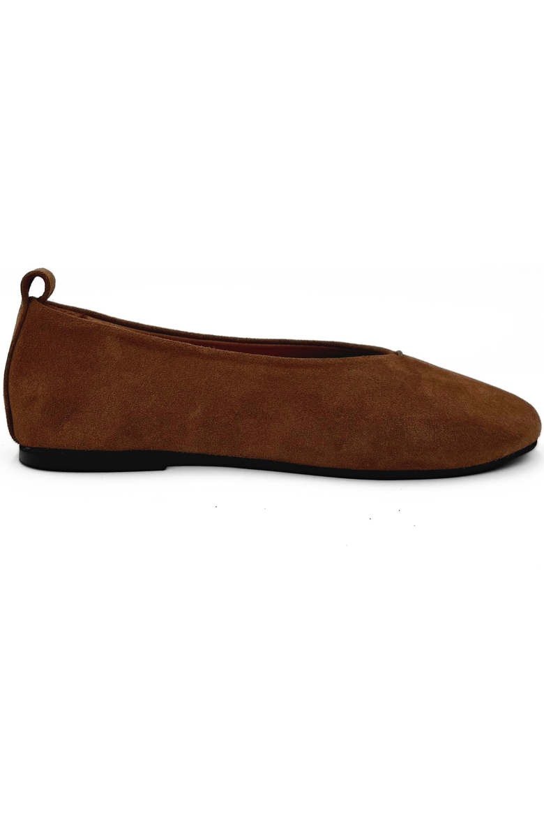 Amie Rafa Erika Suede Ballet Flats, Main, color, Tan