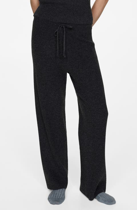 Rib Drawstring Pants