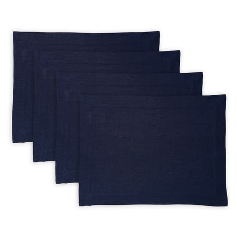 Linen Placemats Set of 4, 14 x 19 Inch for Dining Table, Holiday and Everyday Table Decor - Sonoma