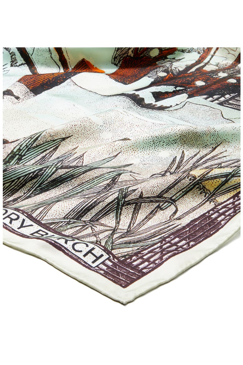 Forest Silk Square Scarf, Alternate, color, YELLOW