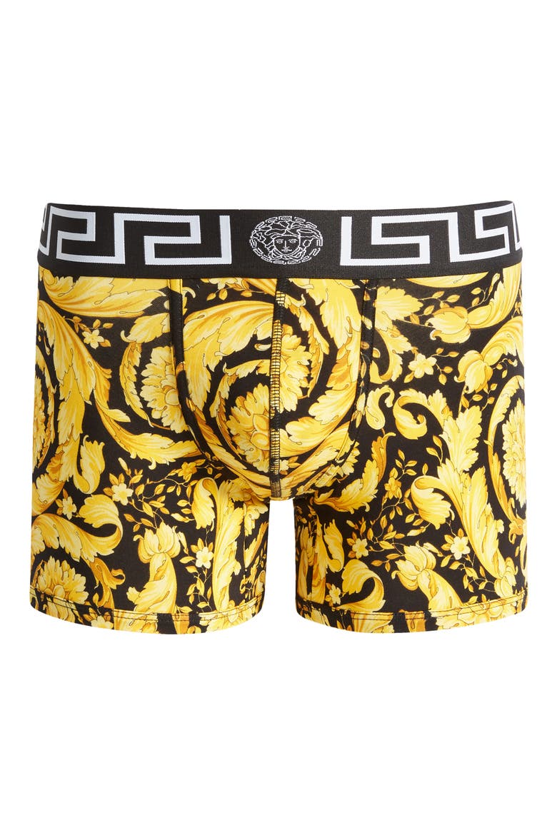 Barocco Boxer Briefs, Alternate, color, BLACK/ GOLD